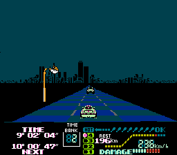 Screenshot of a segment of Course-3 from Famicom Grand Prix II: 3D Hot Rally