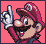 Mario's mugshot from Excitebike: Bun Bun Mario Battle.