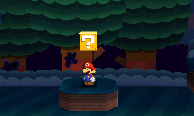First ? Block in Holey Thicket of Paper Mario: Sticker Star.
