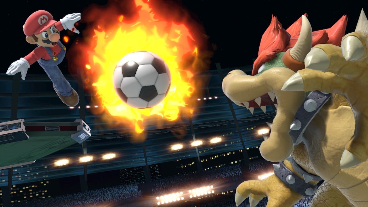 Screenshot used to promote Mario Strikers: Battle League