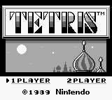 The title screen for Tetris