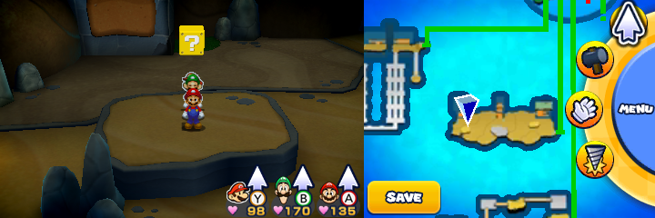 Block 81 in Twinsy Tropics of Mario & Luigi: Paper Jam.