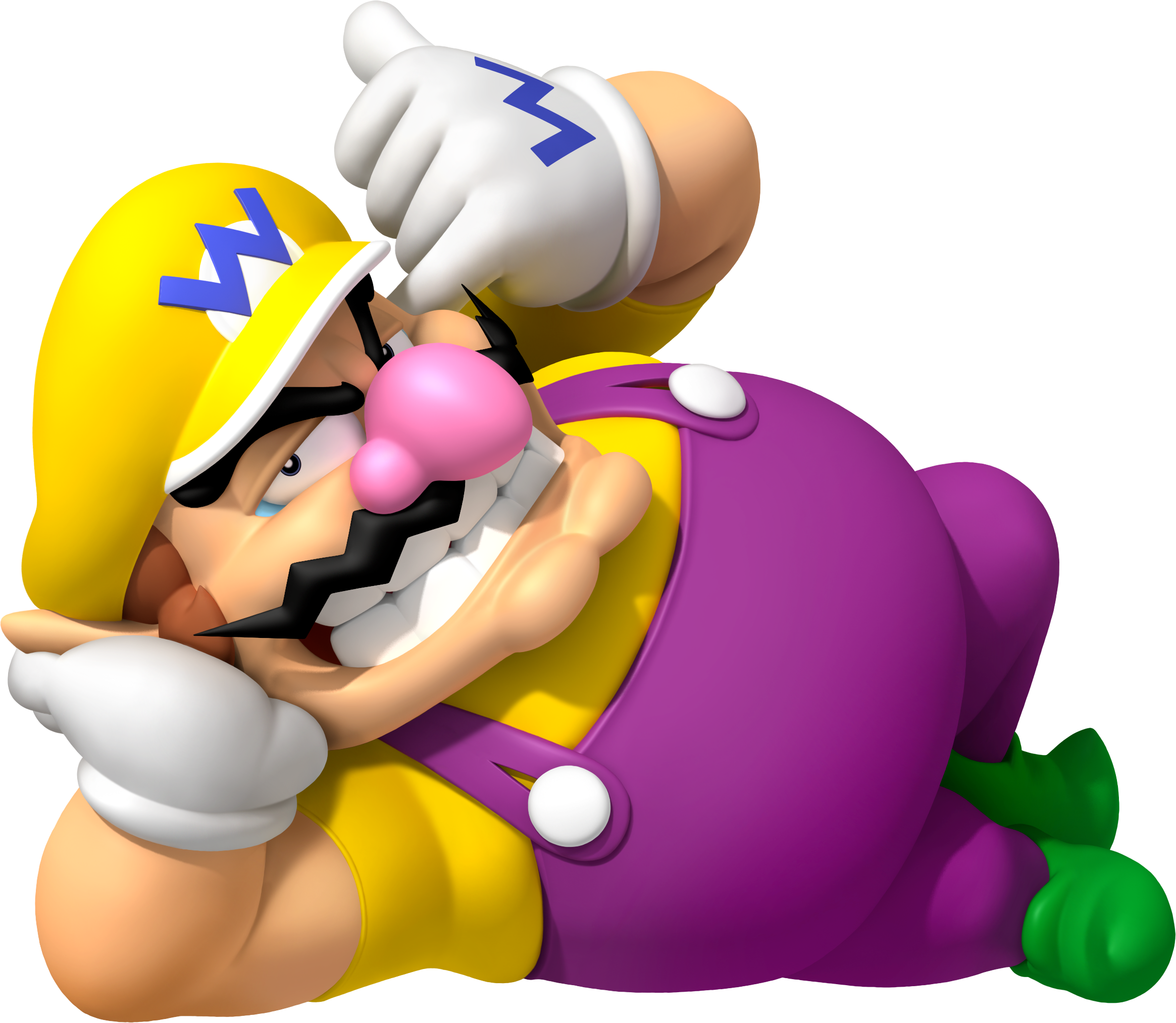 Artwork of Wario loafing from Mario Kart 7