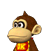 A side view of Baby Donkey Kong, from Mario Super Sluggers.