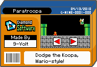 The shelf cover for one of 9-Volt's microgames in WarioWare: D.I.Y.