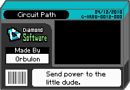 The shelf cover for one of Orbulon's microgames in WarioWare: D.I.Y.