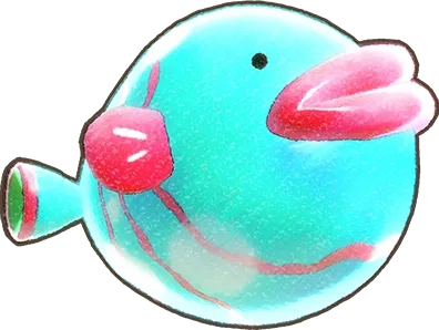 File:YATMB Balloon fish creature artwork.png
