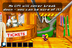 Benny's Chairlift in Donkey Kong Country 3 for Game Boy Advance