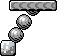 A gray Single Swing Lift attached to a Hard Block in Super Mario World
