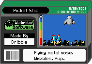 The shelf cover for one of Dribble & Spitz's microgames in WarioWare: D.I.Y.