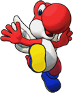 Sprite of Red Winged Yoshi's team image, from Puzzle & Dragons: Super Mario Bros. Edition.