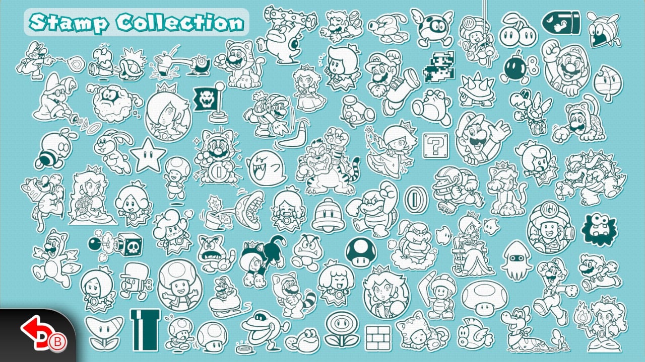 Completed Stamp Collection in Super Mario 3D World.