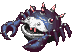 Battle idle animation of a Star Cruster from Super Mario RPG: Legend of the Seven Stars
