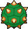 Sprite of Bowser using the Spike Ball ability.