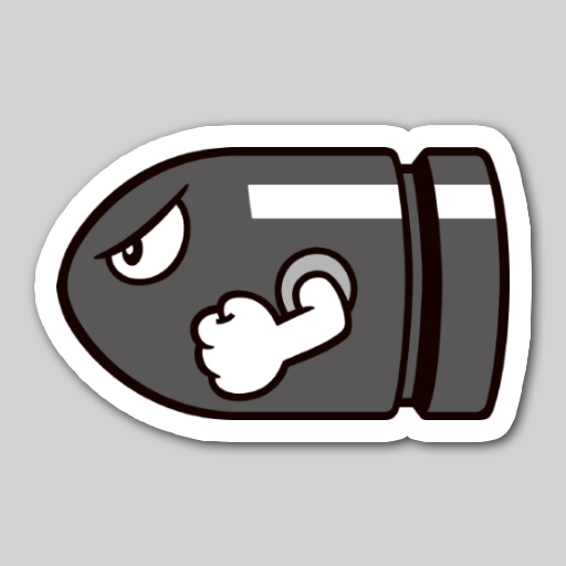 File:Bullet Bill (Mario Kart 8) - Nintendo Badge Arcade.jpg