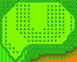 The green from Hole 7 of the Marion Club from the Game Boy Color Mario Golf