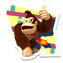 Sticker of Donkey Kong from Mario & Sonic at the London 2012 Olympic Games