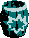 Sprite of a Blast Barrel from Donkey Kong Land on the Super Game Boy, as it appears in Freezing Fun and Riggin' Rumble bonus 1