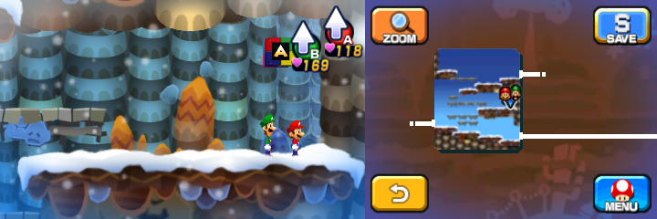 Block 35 in Dreamy Mount Pajamaja accessed by a Dreampoint found at the very peak of the mountain of Mario & Luigi: Dream Team.