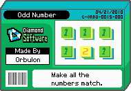 The shelf cover for one of Orbulon's microgames in WarioWare: D.I.Y.