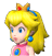 A side view of Princess Peach, from Mario Super Sluggers.