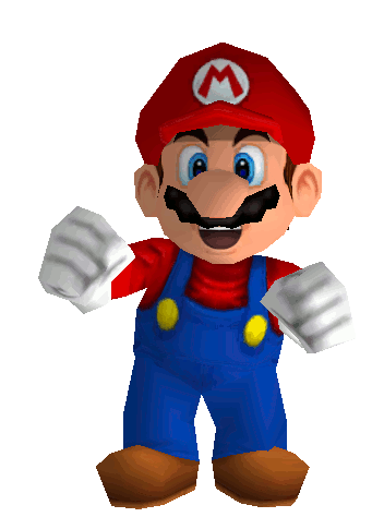 One of Mario's award animations from Mario Kart Wii