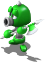 Artwork of Axem Green from the Nintendo Switch version of Super Mario RPG