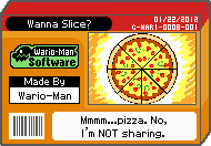 The shelf cover for one of Wario-Man's microgames in WarioWare: D.I.Y.