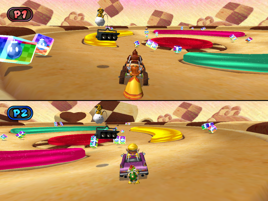 A Bob-omb Blast battle is getting started at Cookie Land.