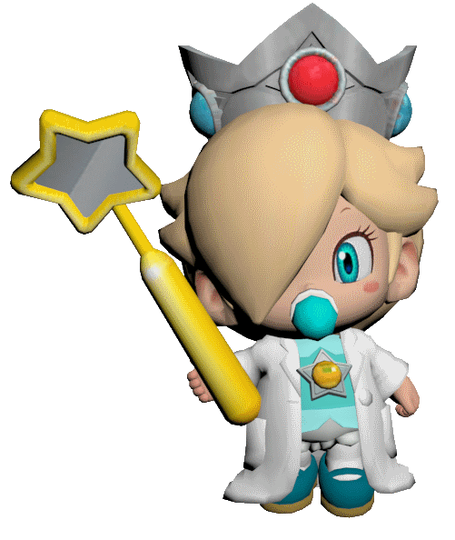 Animated image of Dr. Baby Rosalina from Dr. Mario World
