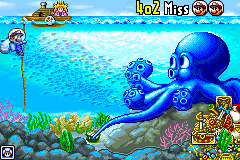 Blue octopus from the modern version of Octopus from Game & Watch Gallery 4