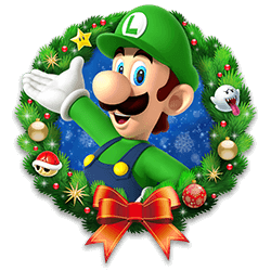 File:Mushroom Kingdom Create-A-Card holiday wreath-luigi.png