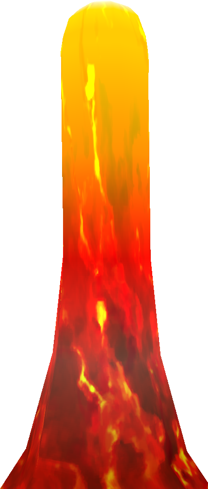 Rendered model of the Lava Geyser obstacle in Super Mario Galaxy.