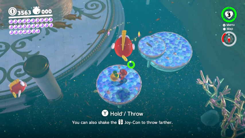 The location of a Power Moon in Super Mario Odyssey