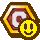 Sprite of the unused Super Charge P badge in Paper Mario: The Thousand-Year Door.