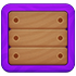 A purple colorful crate