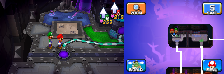 Location of the eighth and ninth beanholes in Neo Bowser Castle (Dream Team's version).