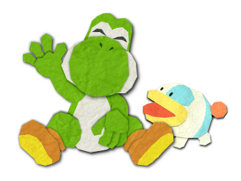 File:YCW 2D Yoshi and Poochy Pup Artwork.png