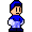 A sprite of Super Bluey's character.