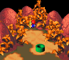 Mario finding the Seed in the Bean Valley of Super Mario RPG: Legend of the Seven Stars.