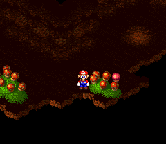 Fourth Mushroom/Amanita in Forest Maze of Super Mario RPG: Legend of the Seven Stars.