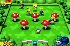 Screenshot of Koopa Troopas, from Mario Pinball Land.