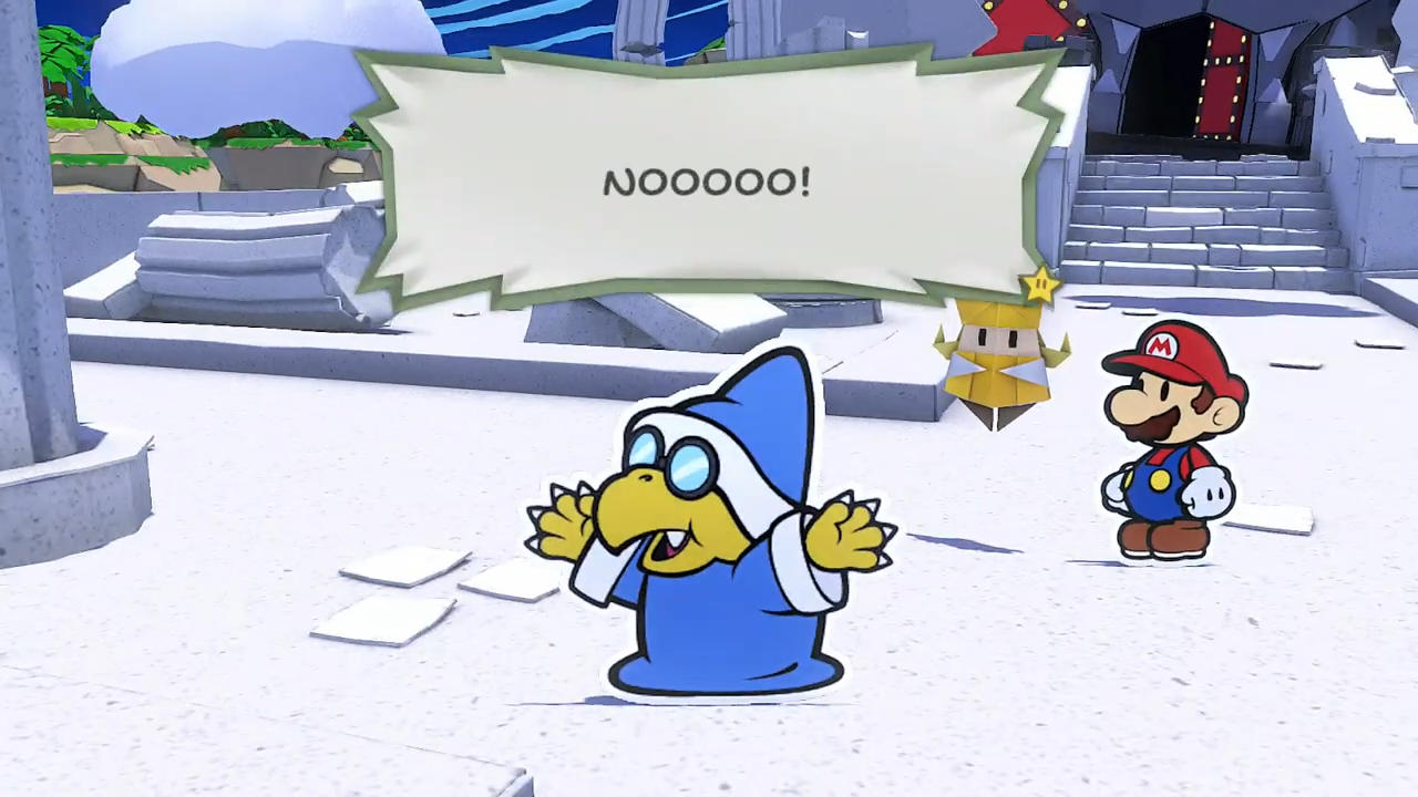 Kamek screams in horror