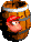 Sprite of a Diddy Barrel from Donkey Kong Country 2 for Game Boy Advance