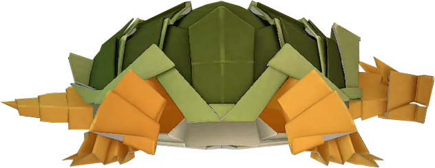 An origami Earth Vellumental from Paper Mario: The Origami King.