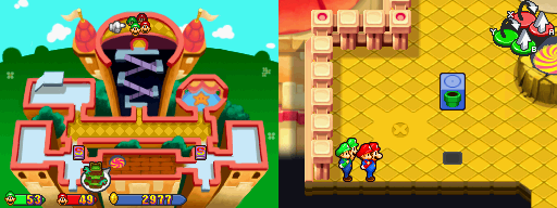 Location of the ninth beanhole in Princess Peach's Castle