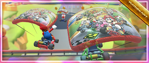 The Super Mario Kart Glider Pack from the Super Mario Kart Tour in Mario Kart Tour