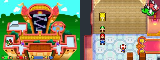Fifteenth block in the present Princess Peach's Castle of Mario & Luigi: Partners in Time.