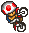 Toad's sprite in Excitebike: Bun Bun Mario Battle