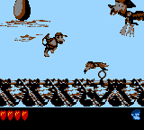 The Kreepy Krow boss battle in Donkey Kong Land 2